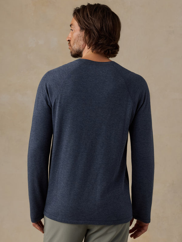 Long-Sleeve Cloud Henley - Ink Navy Heather