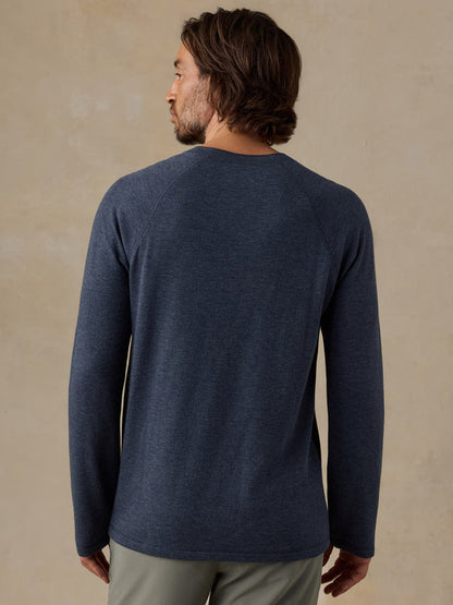 Long-Sleeve Cloud Henley - Ink Navy Heather