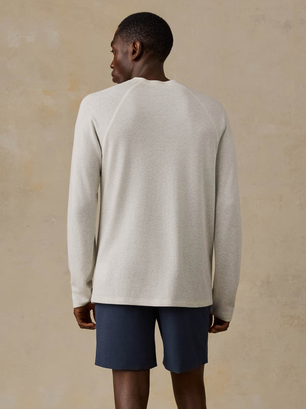 Long-Sleeve Cloud Henley - Snow Heather