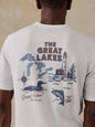 Faherty x Parks Project Great Lakes Short-Sleeve Sunwashed Regenerative Tee - White