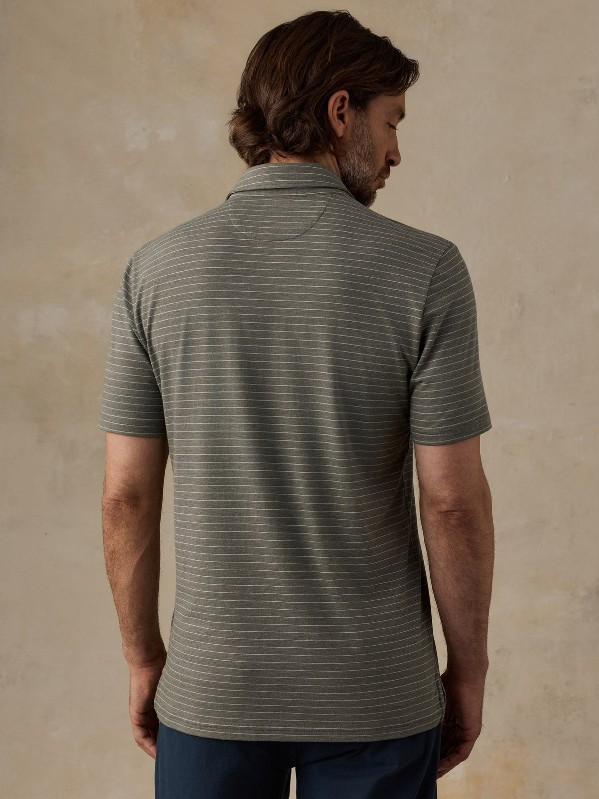 Polo - Olive Rock Stripe