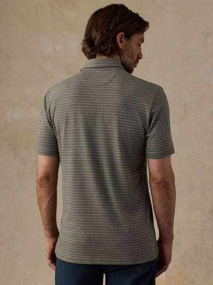 Polo - Olive Rock Stripe