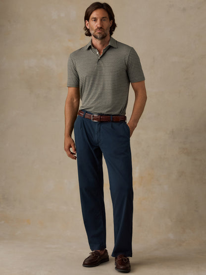 Polo - Olive Rock Stripe