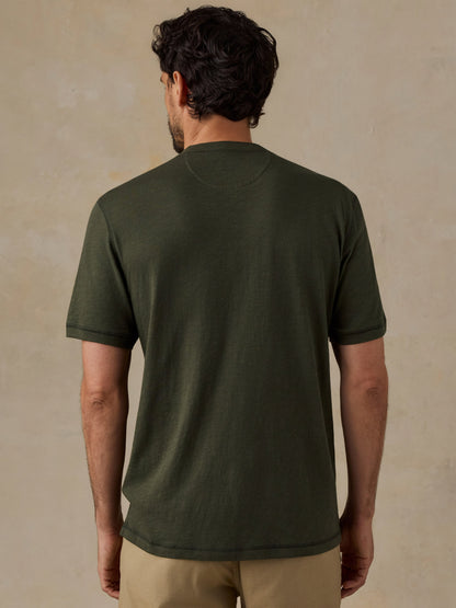Short-Sleeve Sunwashed Regenerative Henley - Forest Grove