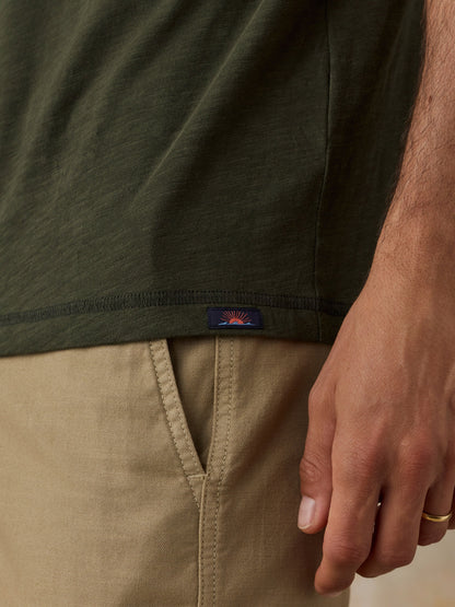 Short-Sleeve Sunwashed Regenerative Henley - Forest Grove