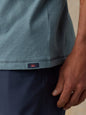 Short-Sleeve Sunwashed Regenerative Henley - Seaglass Blue