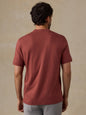 Short-Sleeve Sunwashed Regenerative Henley - Sunset Red