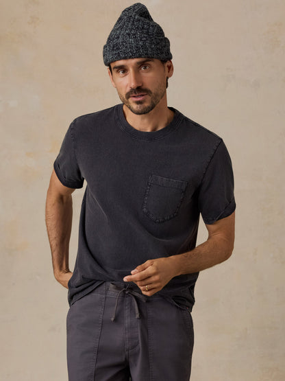 Short-Sleeve Recycled Cotton Tee - Ridge Black
