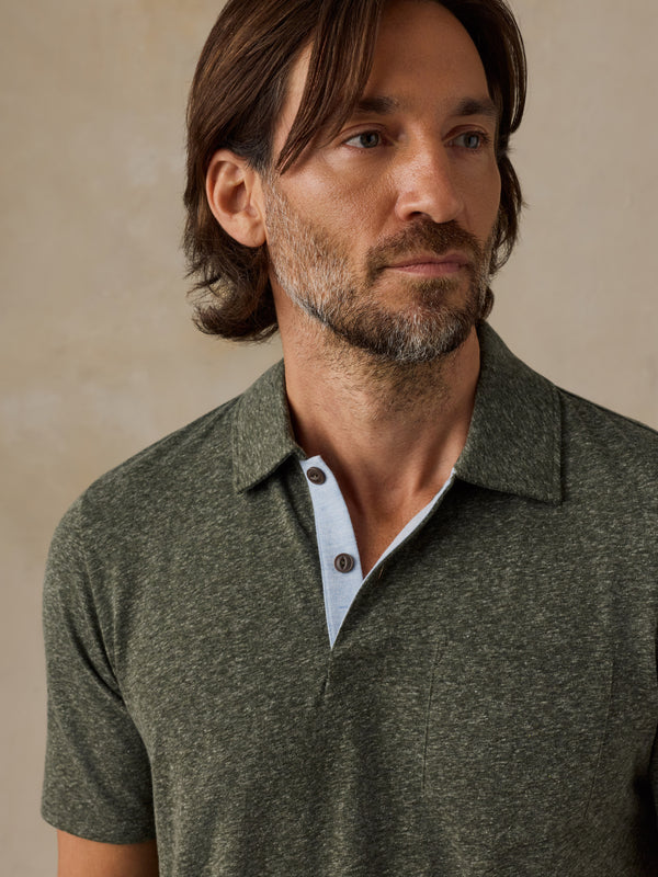 Short-Sleeve Breeze Polo - Olive Cliff Heather