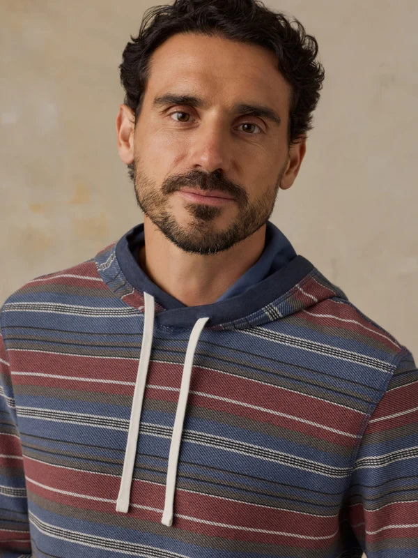 Byron Bay Hoodie - Nighttime Cherry Stripe
