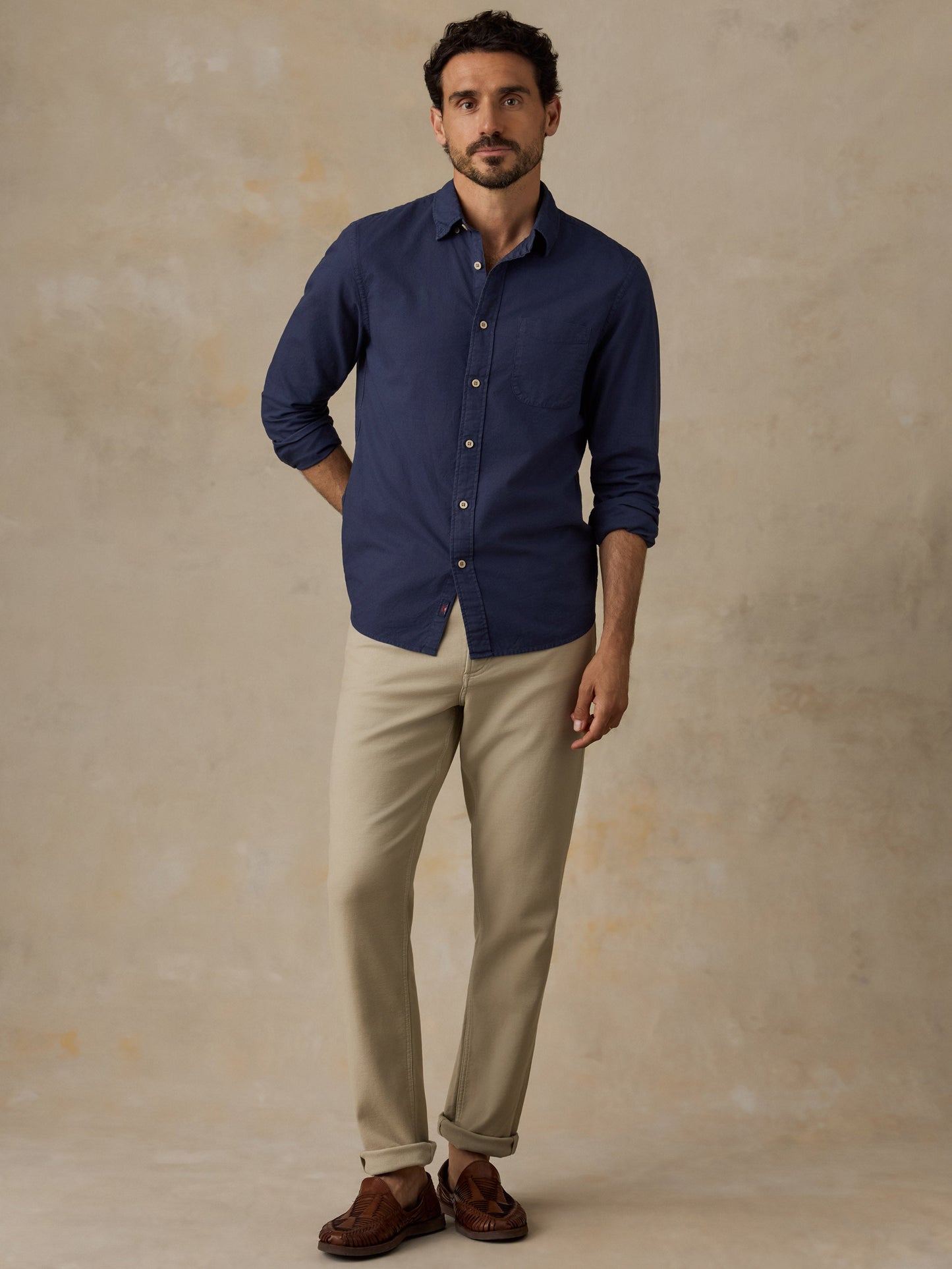 Laundered Oxford Shirt - River Navy