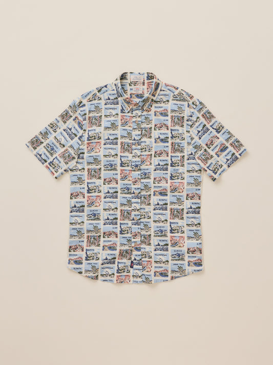 Faherty x Parks Project Short-Sleeve Breeze Shirt - Sand Parks Tile