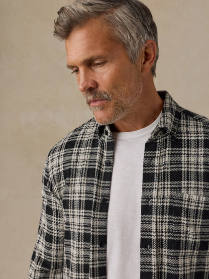 Sweater Shirt (Single Pocket) - Charcoal Coast Plaid