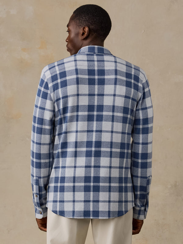 Sweater Shirt (Single Pocket) - Stone Lake Plaid