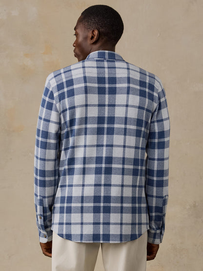 Sweater Shirt (Single Pocket) - Stone Lake Plaid