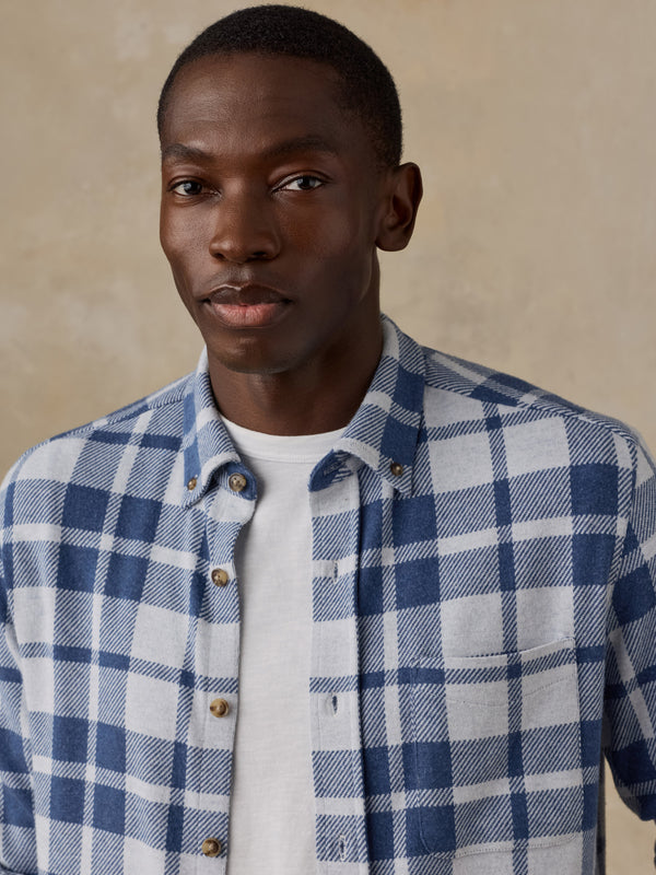 Sweater Shirt (Single Pocket) - Stone Lake Plaid