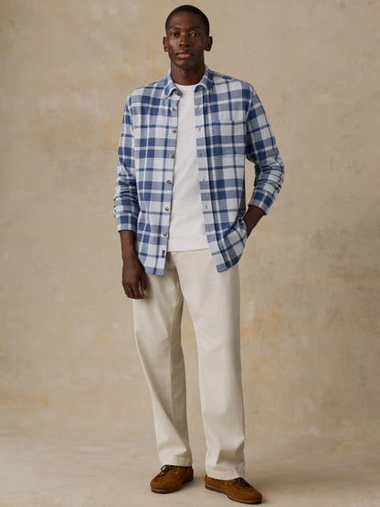 Sweater Shirt (Single Pocket) - Stone Lake Plaid