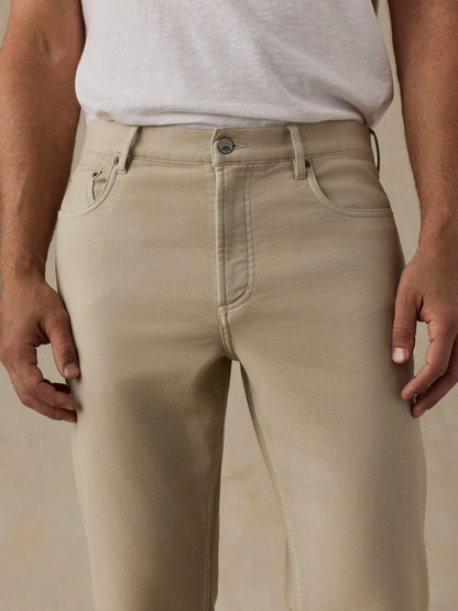 Stretch Terry 5-Pocket Pant - Stone