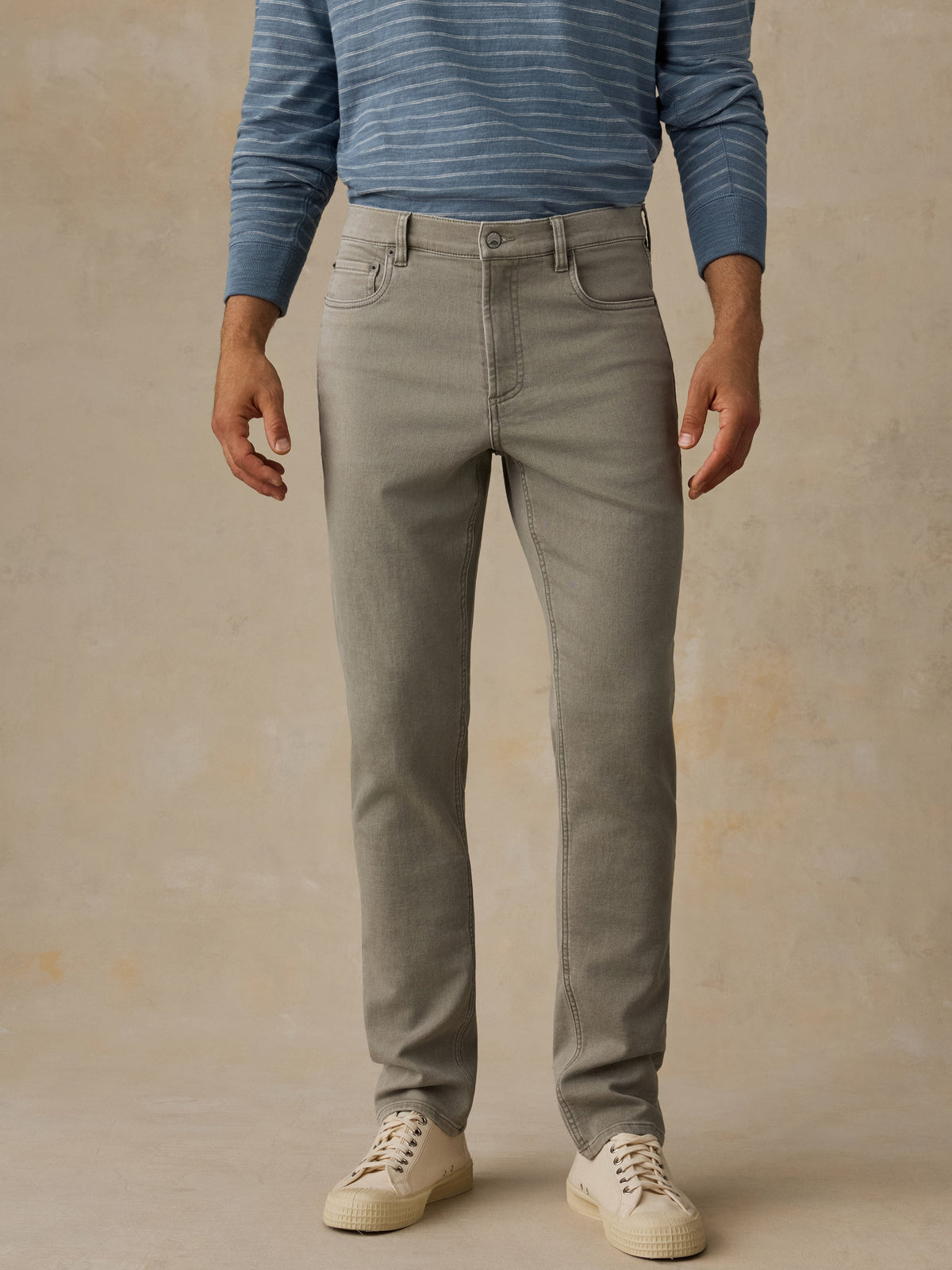 Stretch Terry 5-Pocket Athletic Fit Pant - Coastal Sage